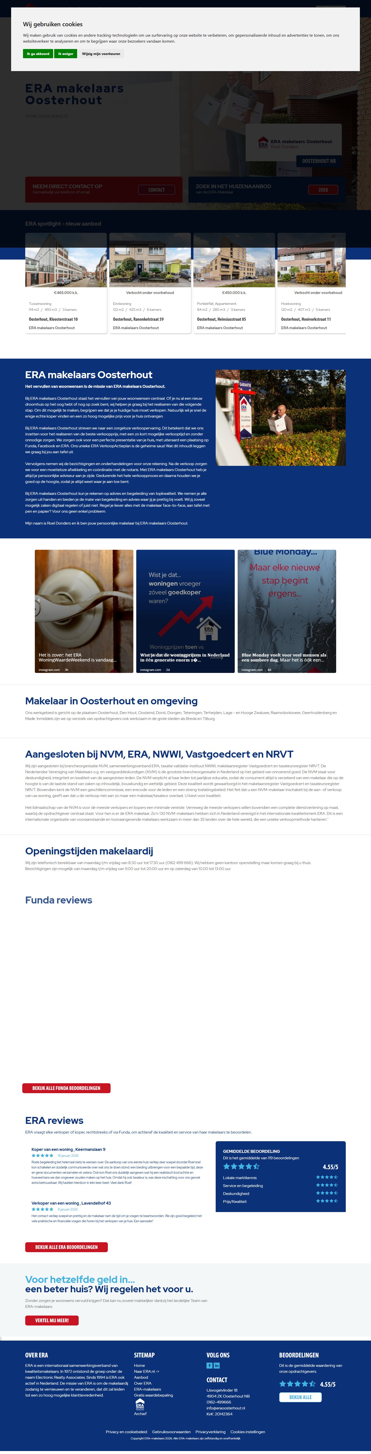 Bürofoto ERA makelaars Oosterhout, klantbeoordeling 9,5!