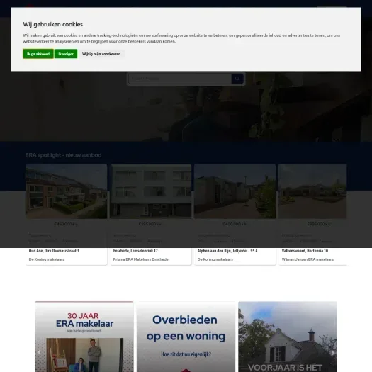 Screenshot der Website von www.prachthuismakelaardij.nl