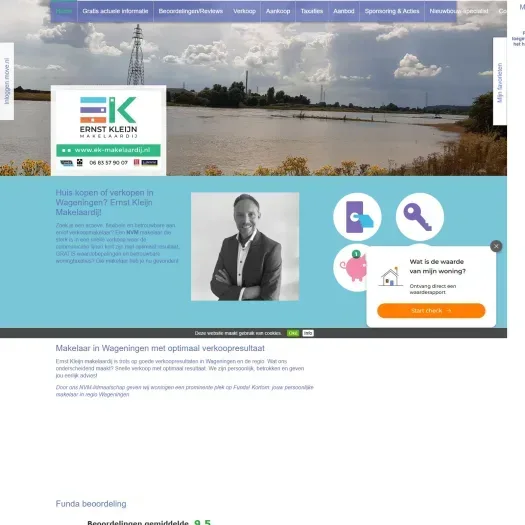 Capture d'écran du site web de www.ek-makelaardij.nl