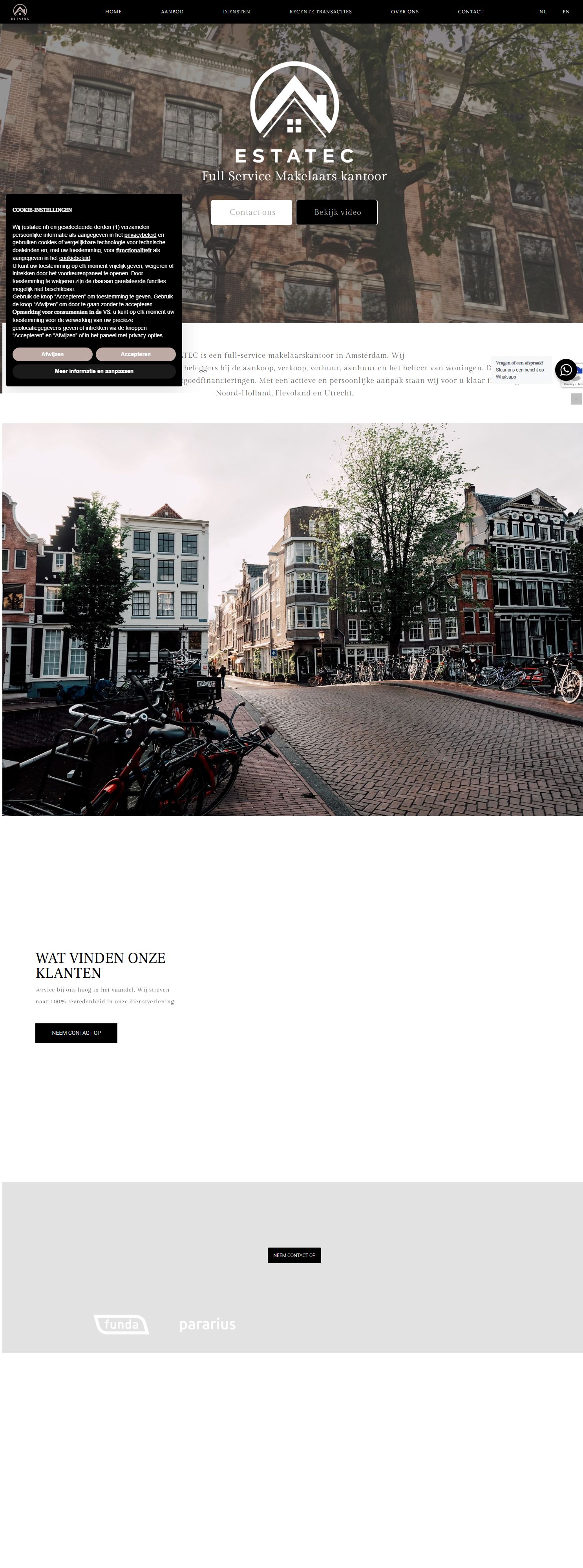 Capture d'écran du site web de www.estatec.nl