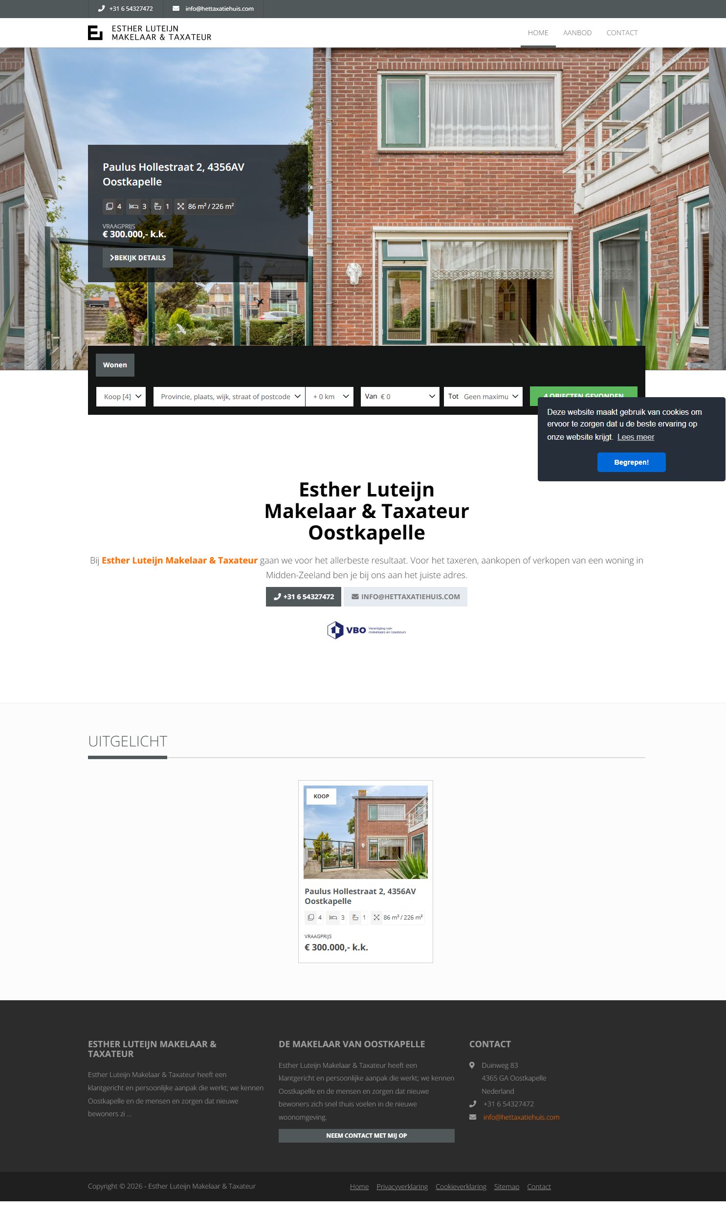 Screenshot der Website von estherluteijn.nl