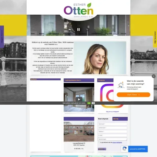 Screenshot van de website van www.estherotten.nl