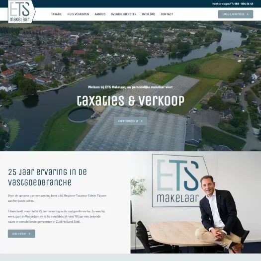 Screenshot der Website von www.etsmakelaar.nl