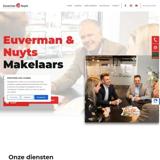 Screenshot van de website van www.euvermannuyts.nl