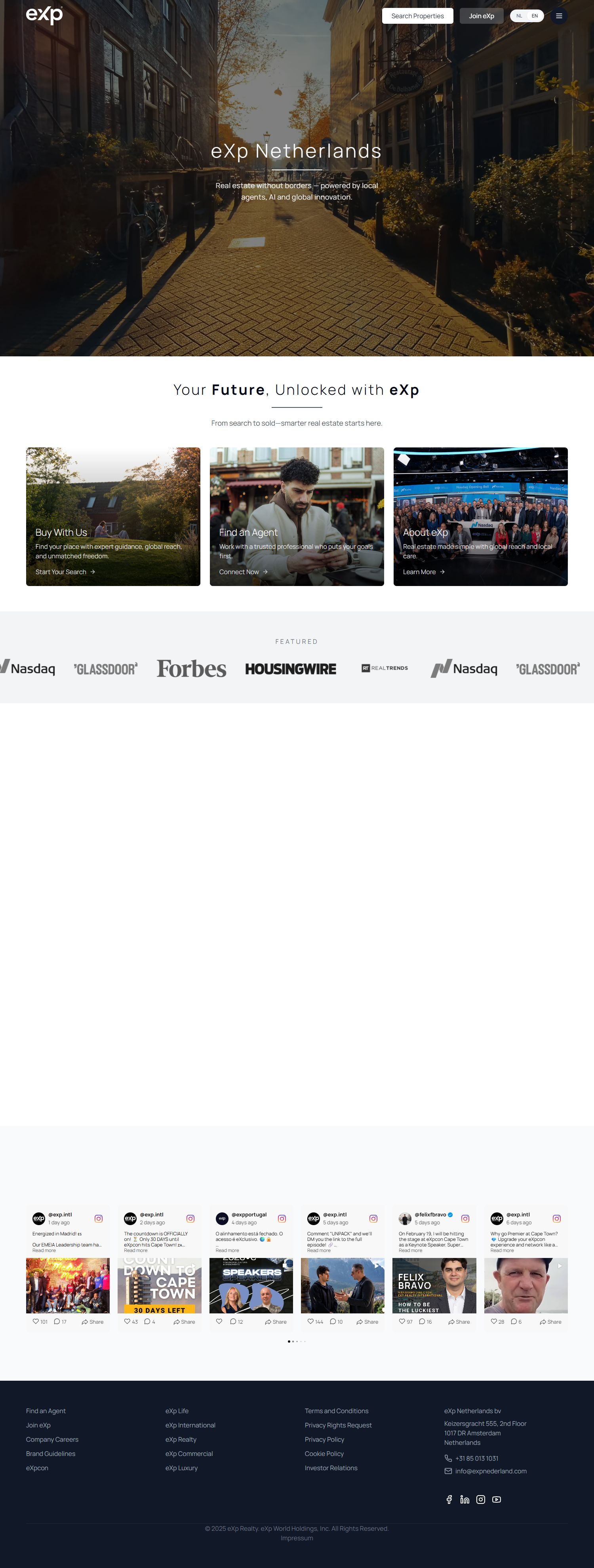 Team foto van eXp Nederland