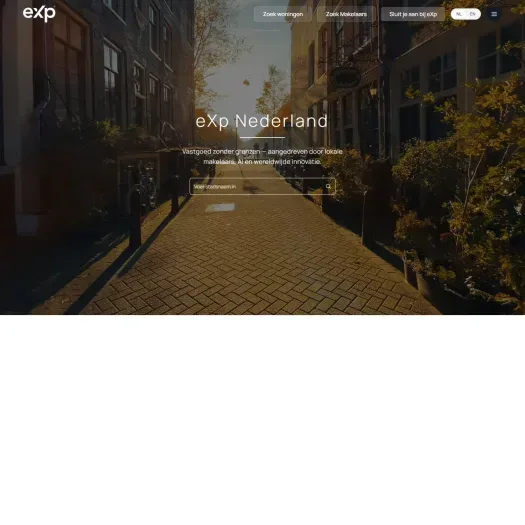 Screenshot van de website van www.expnederland.com