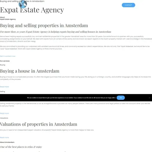 Screenshot van de website van www.expatestateagency.com