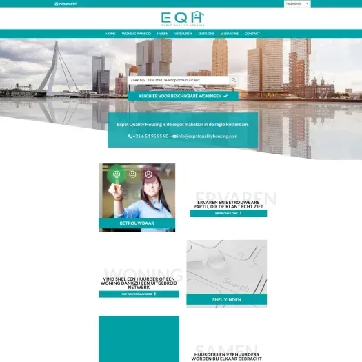 Screenshot van de website van www.expatqualityhousing.com
