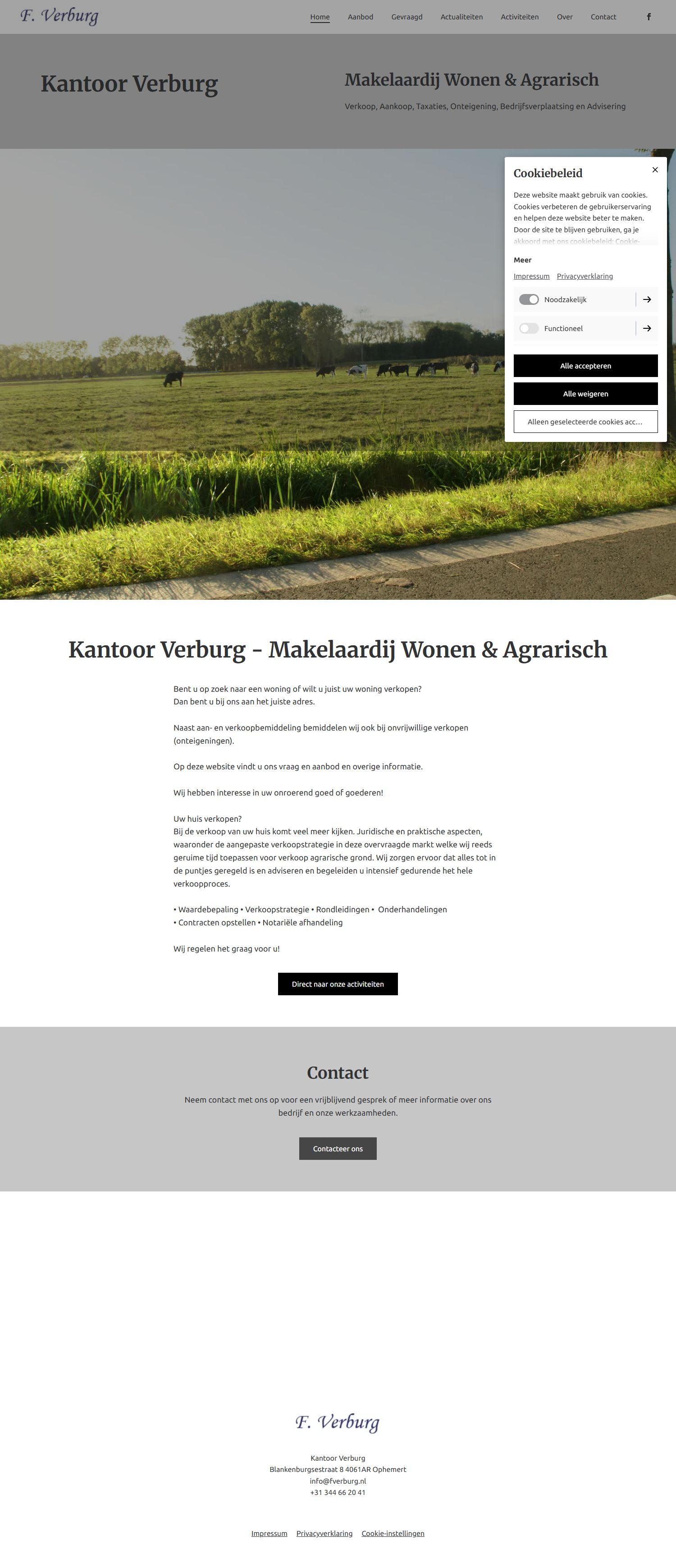 Screenshot der Website von www.fverburg.nl