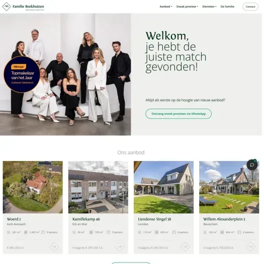 Screenshot van de website van www.familiebeekhuizen.nl