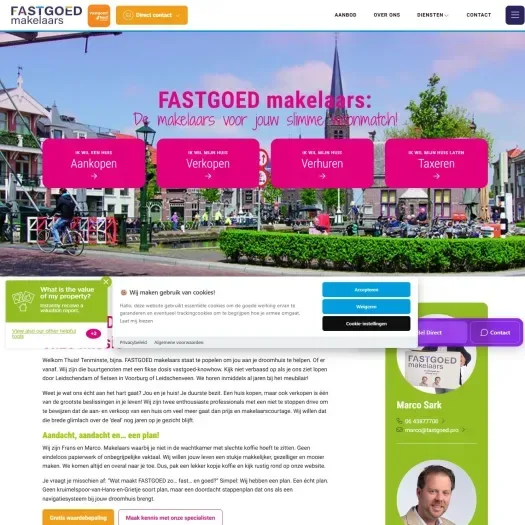 Screenshot of the website of www.fastgoed.pro