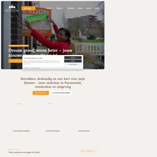 Screenshot of the website of www.feliciamuntslag.nl