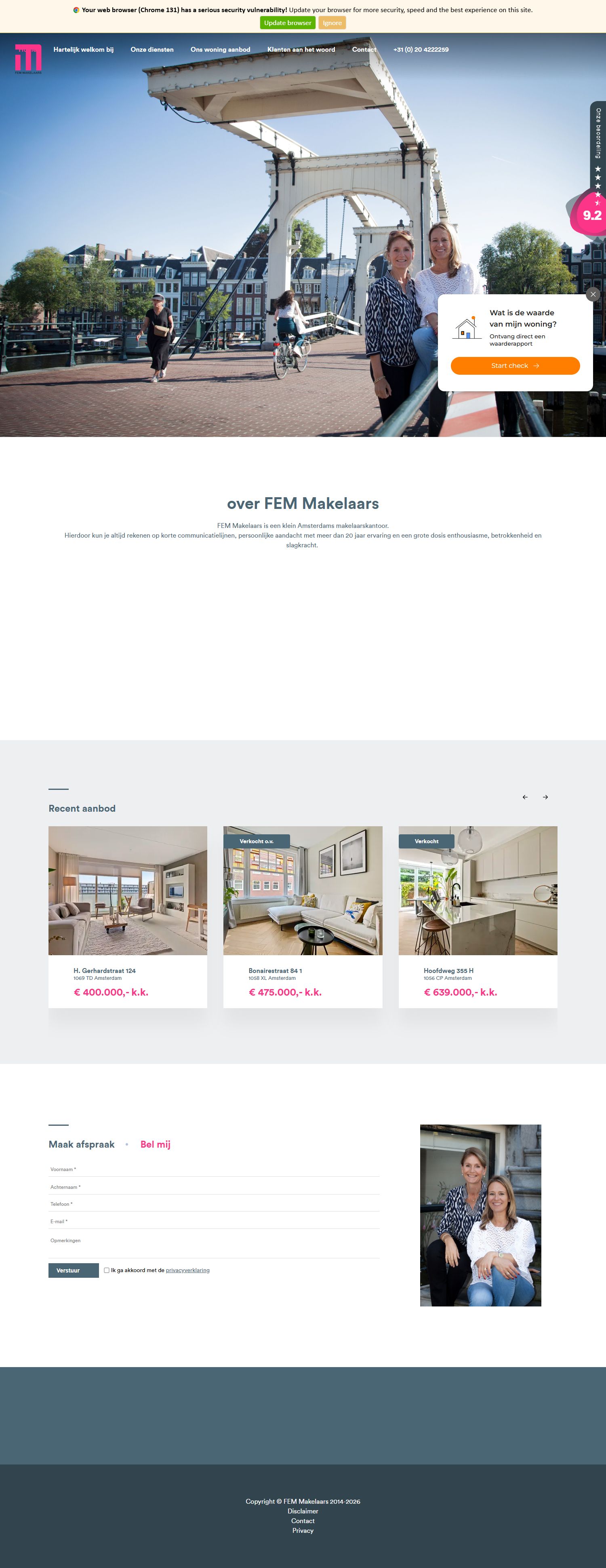 Capture d'écran du site web de www.femmakelaars.nl