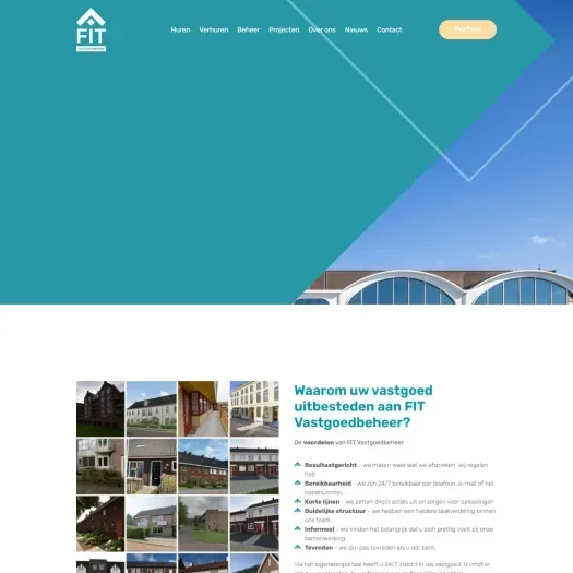 Screenshot van de website van www.fitvastgoedbeheer.nl
