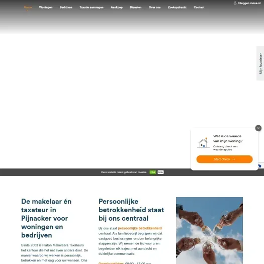 Screenshot of the website of www.flatonmt.nl