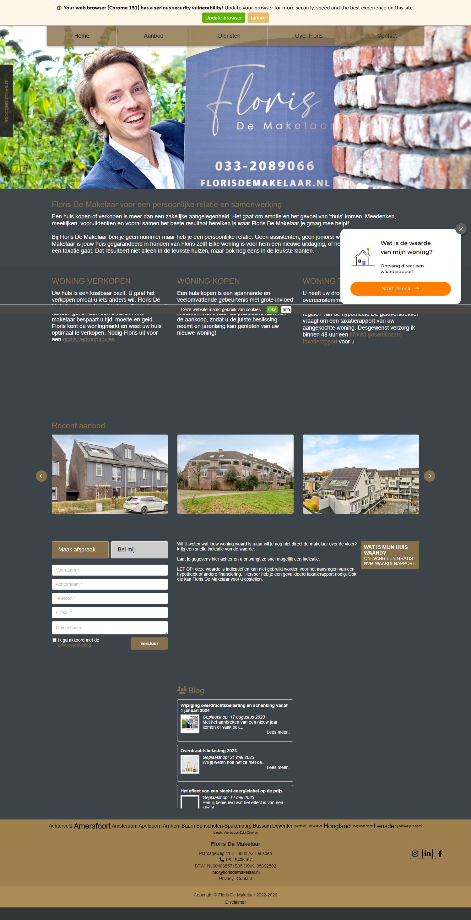 Screenshot der Website von www.florisdemakelaar.nl