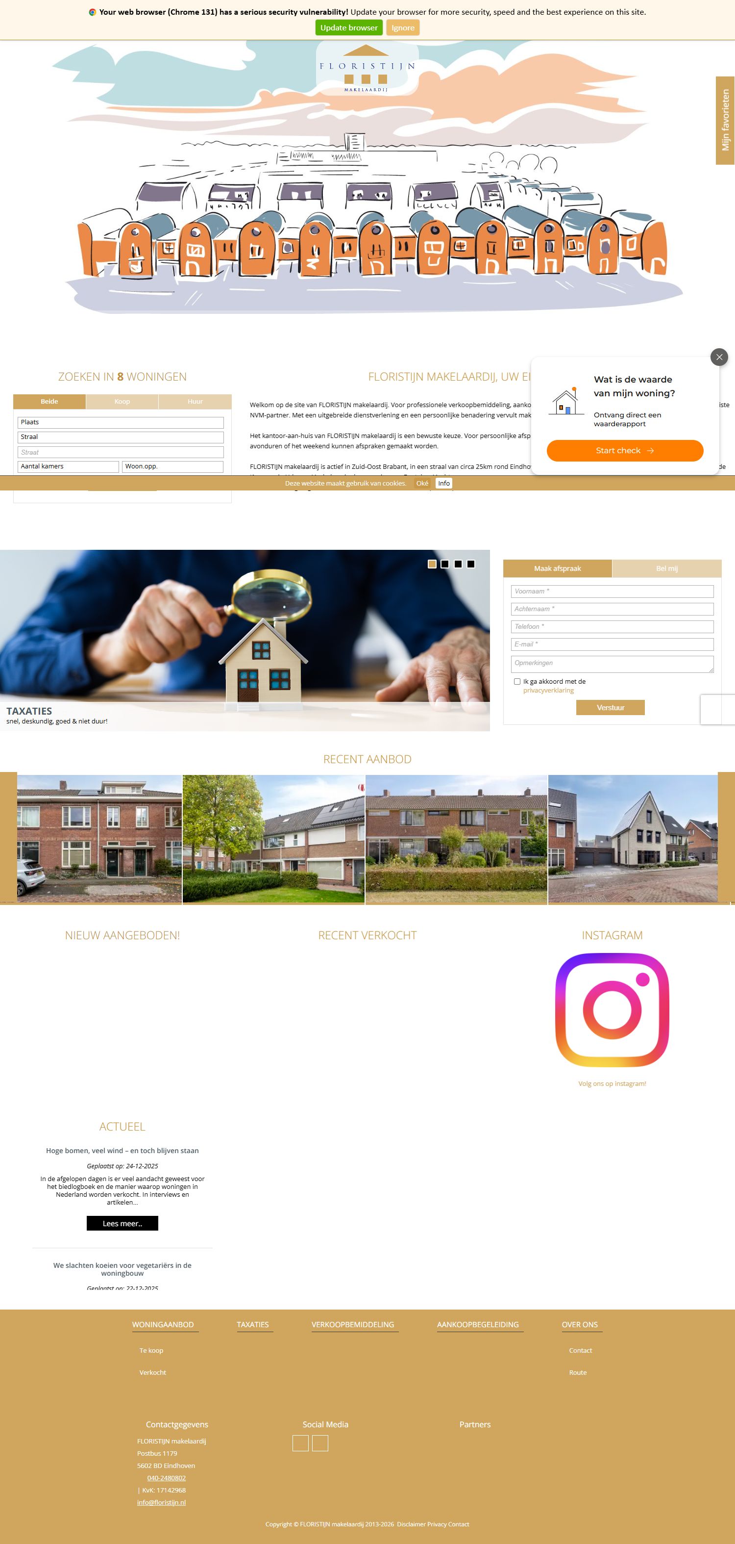 Screenshot der Website von www.floristijn.nl