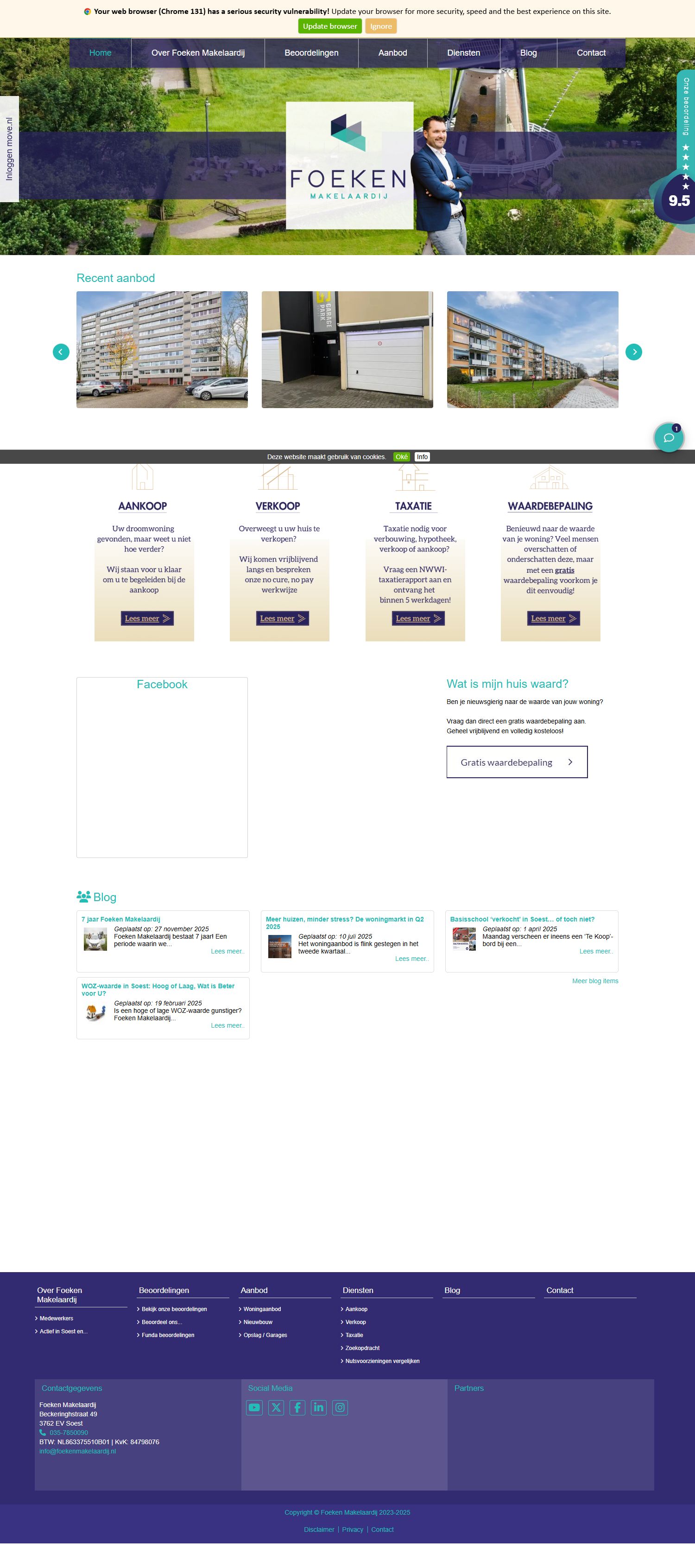 Screenshot der Website von www.foekenmakelaardij.nl