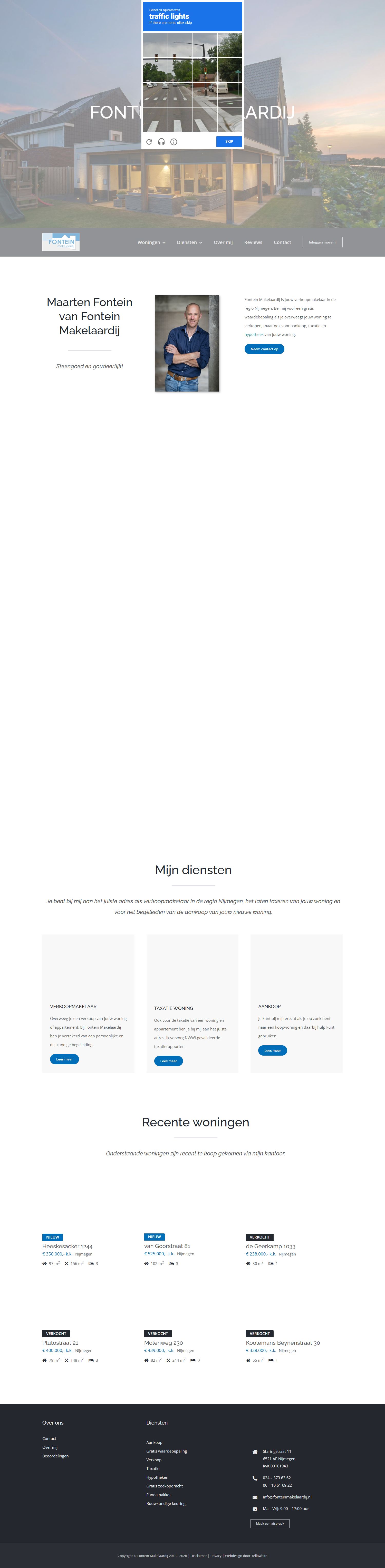 Screenshot der Website von www.fonteinmakelaardij.nl