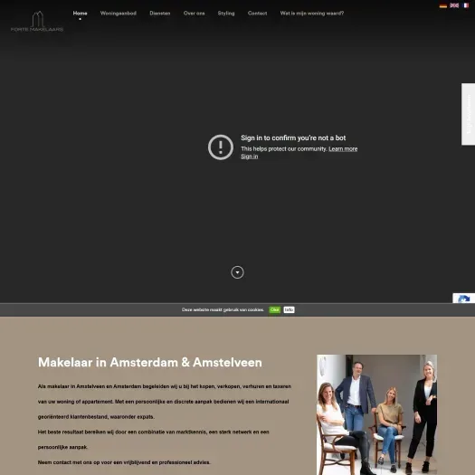 Screenshot der Website von www.fortemakelaars.nl