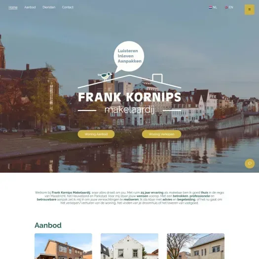 Capture d'écran du site web de www.frankkornipsmakelaardij.nl