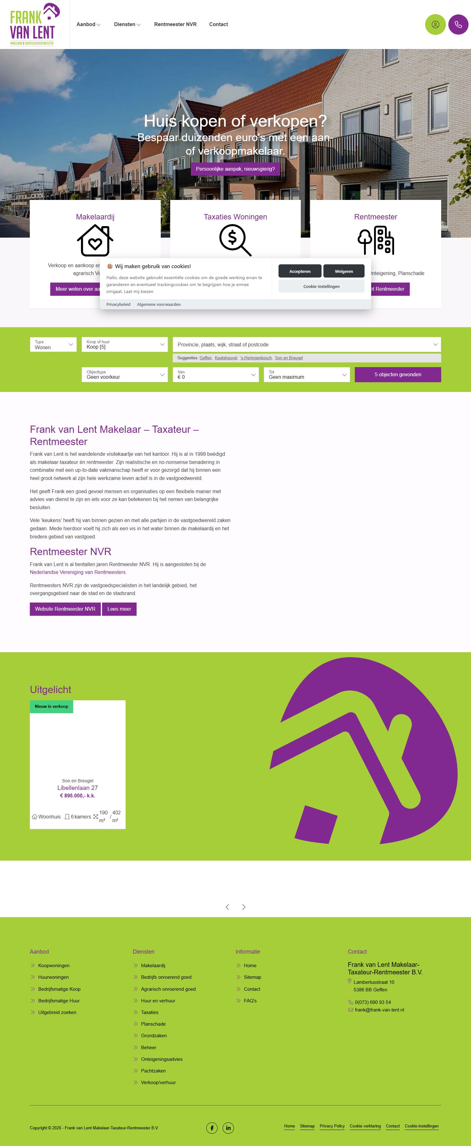 Photo de bureau Frank van Lent Makelaar-Taxateur-Rentmeester B.V.