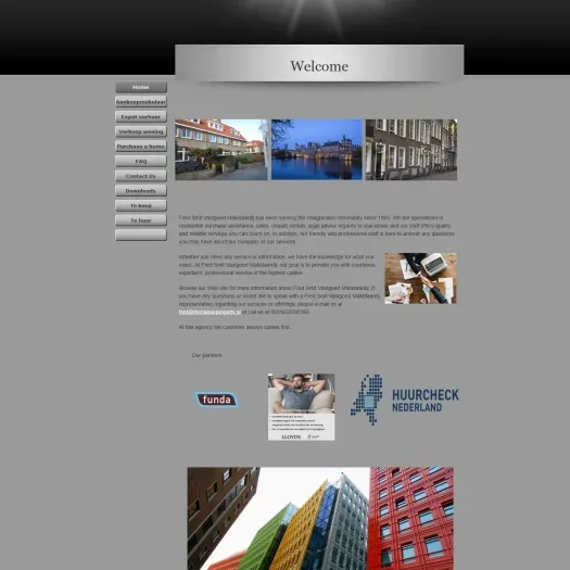 Screenshot van de website van www.thehagueproperty.nl