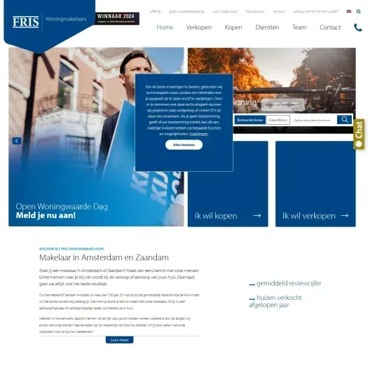 Capture d'écran du site web de www.friswonen.nl