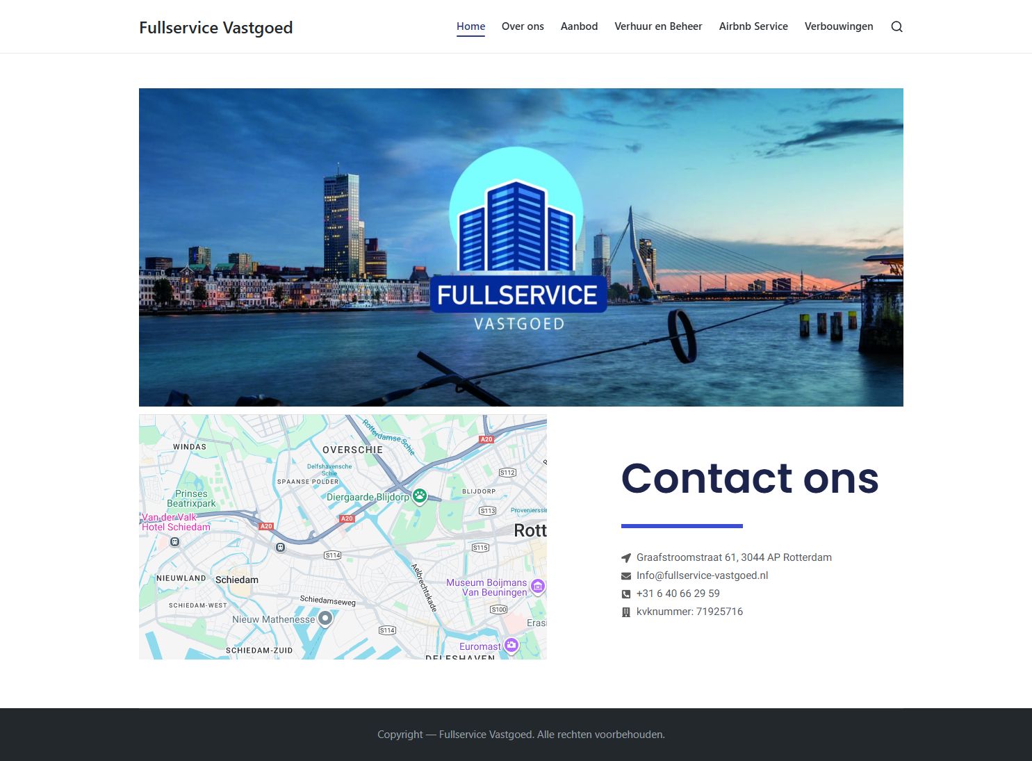 Screenshot der Website von www.fullservice-vastgoed.nl