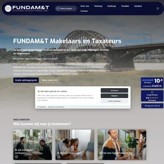 Screenshot van de website van www.fundamentmt.nl