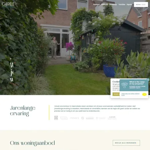 Screenshot der Website von www.gabriellemakelaardij.nl