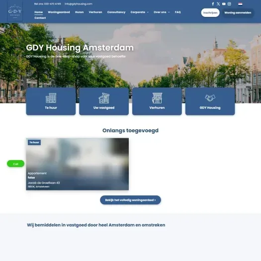 Screenshot der Website von www.gdyhousing.com