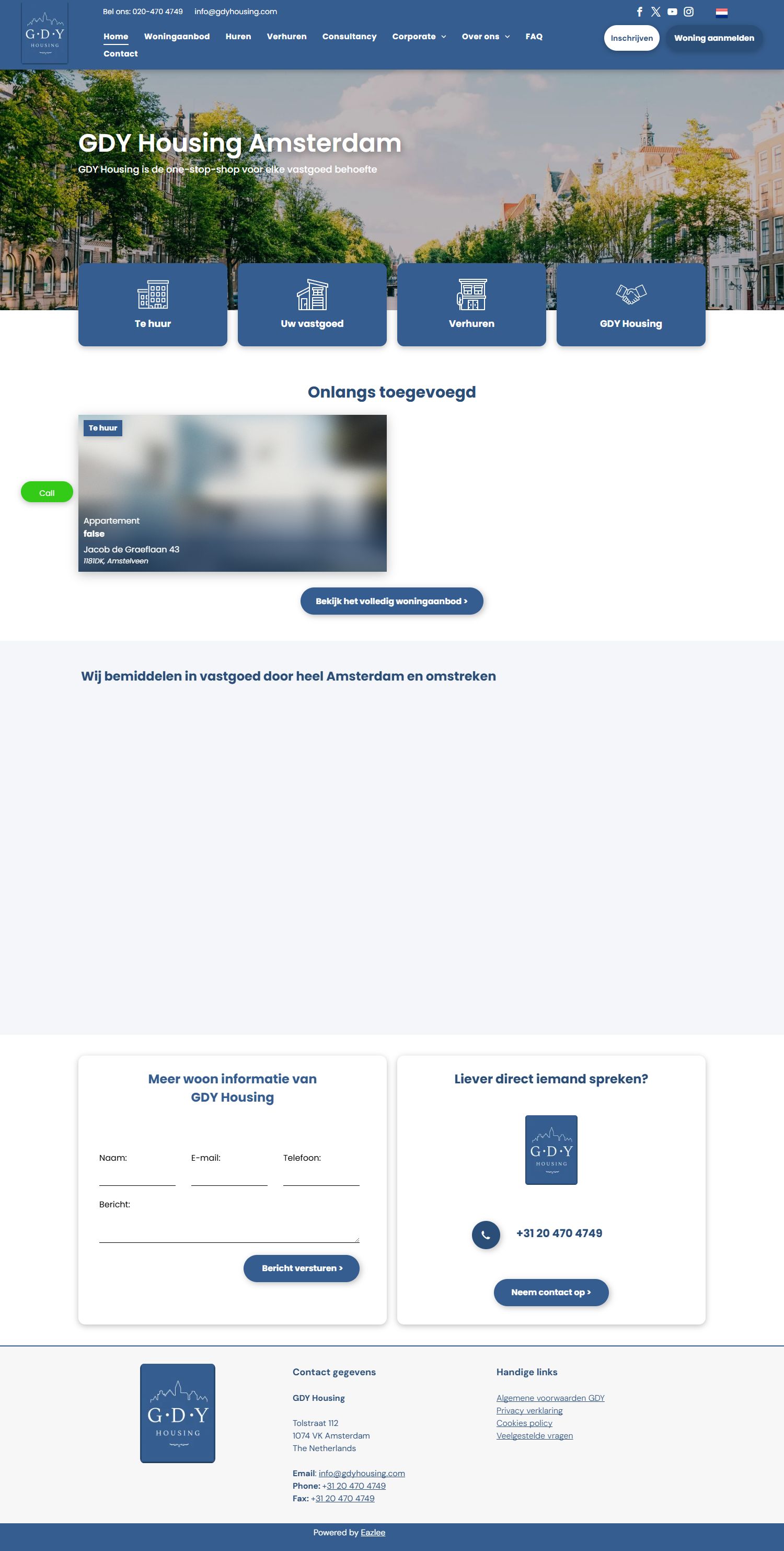 Screenshot of the website of www.gdyhousing.com