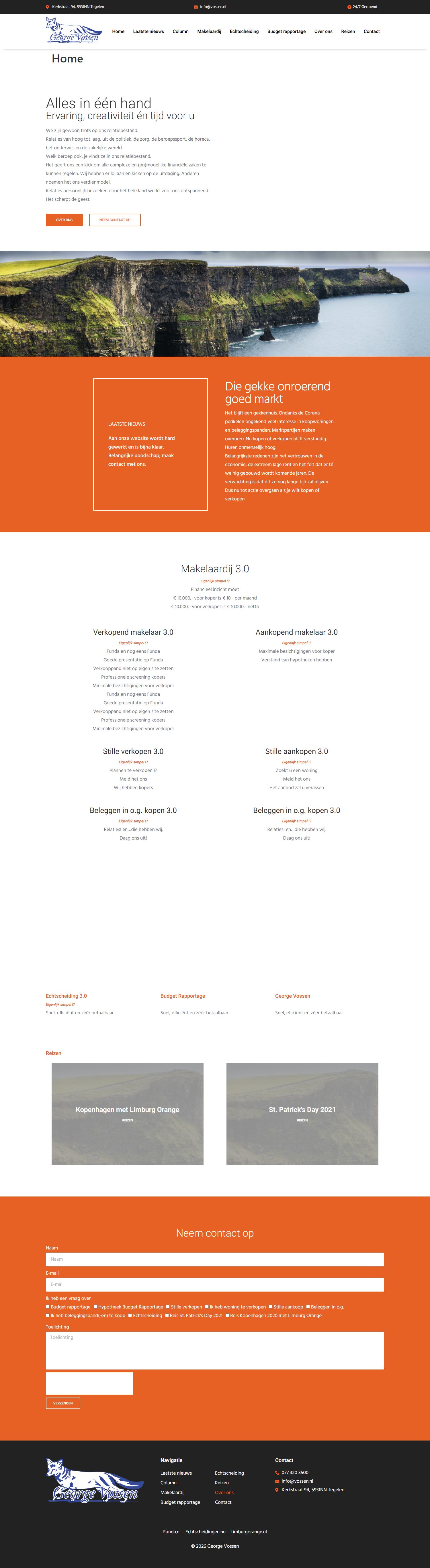 Screenshot der Website von www.vossen.nl