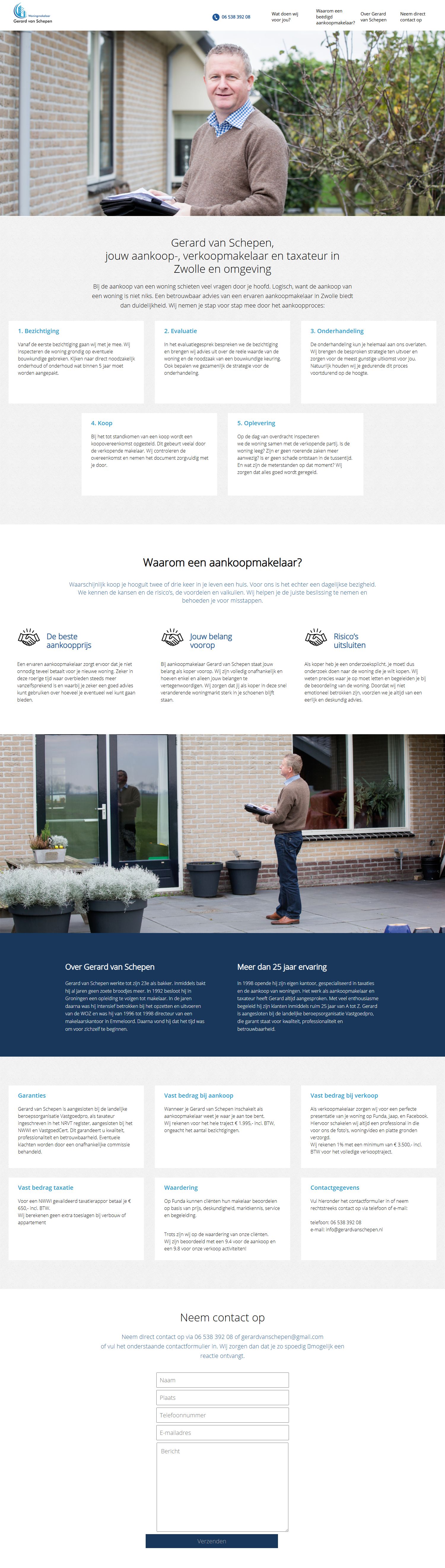 Screenshot der Website von www.gerardvanschepen.nl