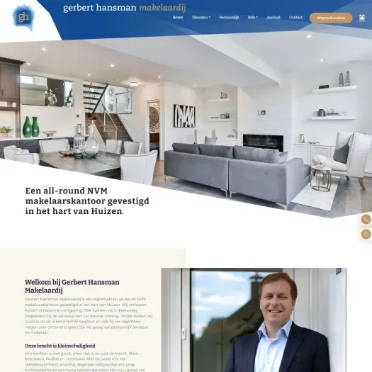 Screenshot van de website van www.gerberthansman.nl