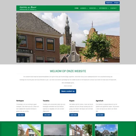 Screenshot van de website van www.gerrodeboer.nl