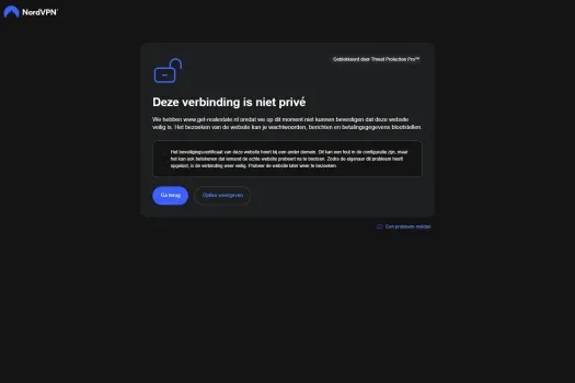 Screenshot van de website van www.get-realestate.nl