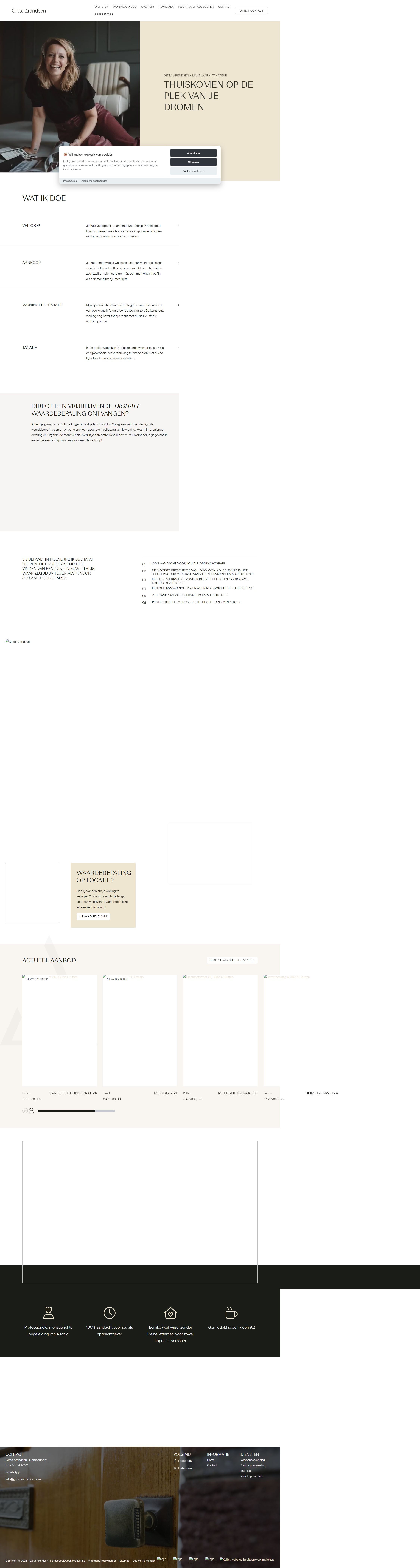 Screenshot der Website von www.gieta-arendsen.com