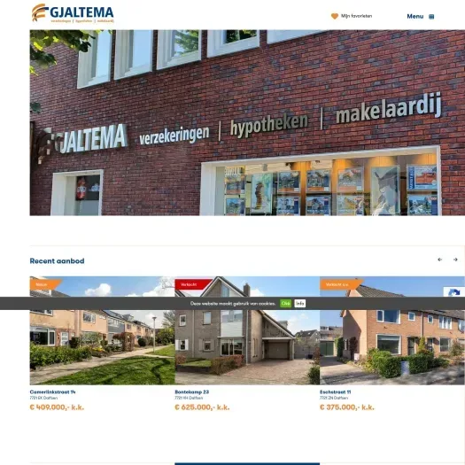 Screenshot van de website van www.gjaltema.net