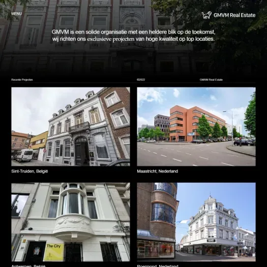 Screenshot van de website van www.gmvm-realestate.com