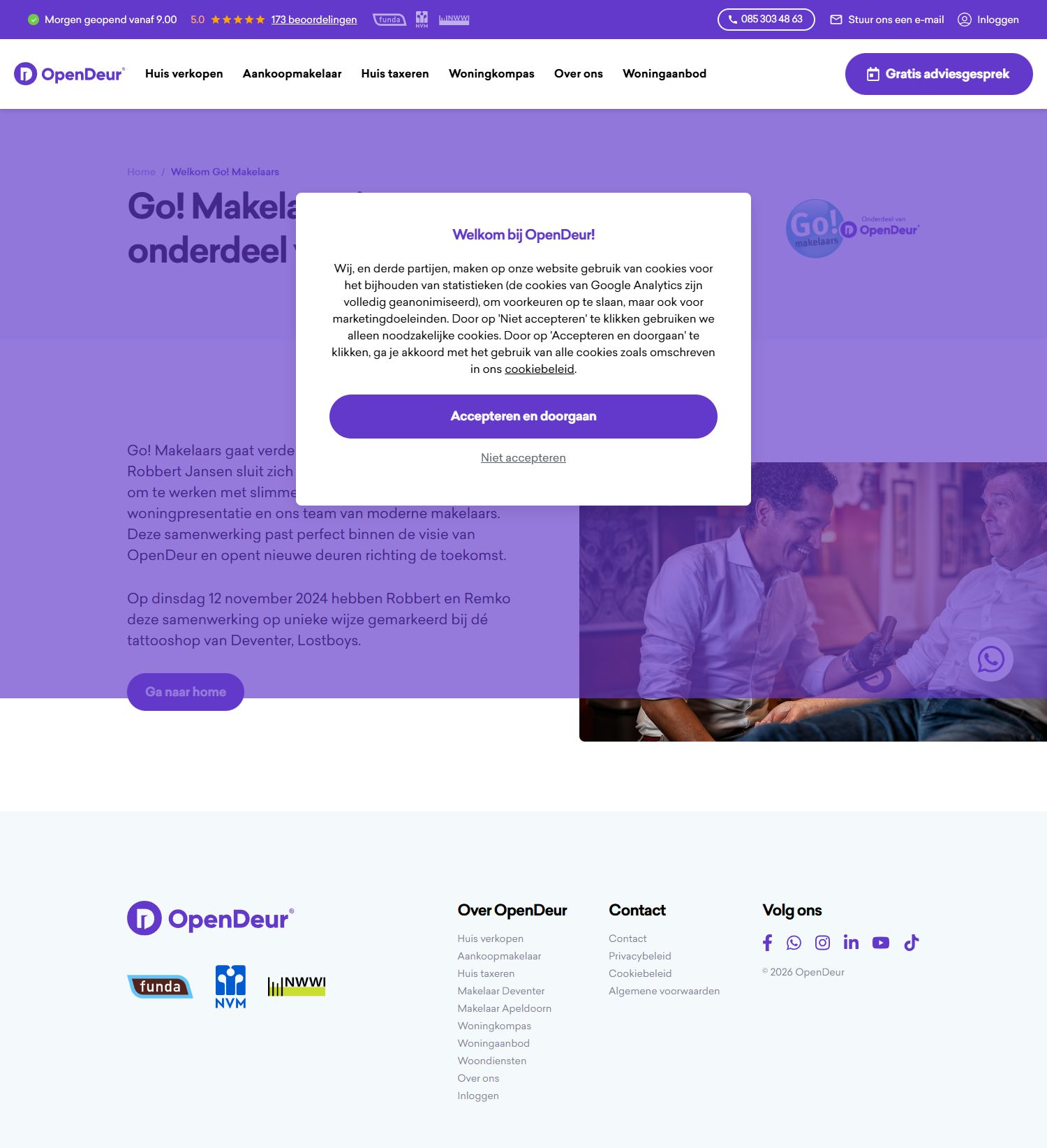 Team photo of Go! Makelaars