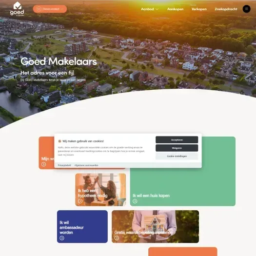 Capture d'écran du site web de www.goedmakelaars.nl