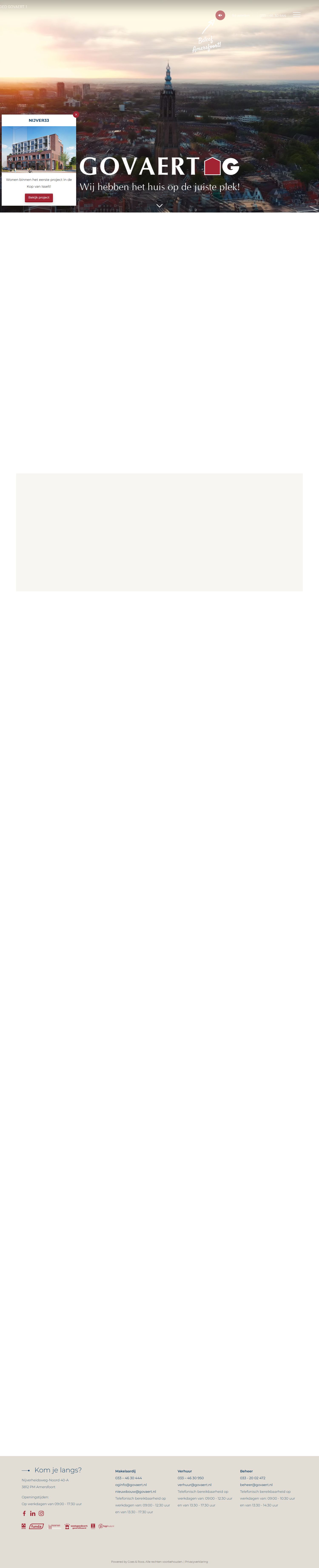 Screenshot der Website von www.govaert.nl