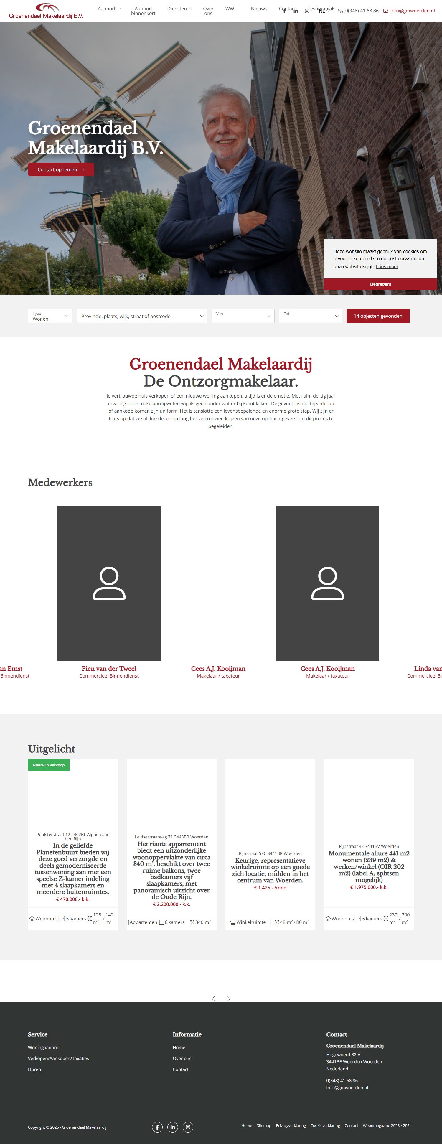 Screenshot of the website of www.gmwoerden.nl