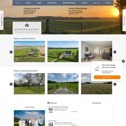 Screenshot van de website van www.groeneraedt.nl