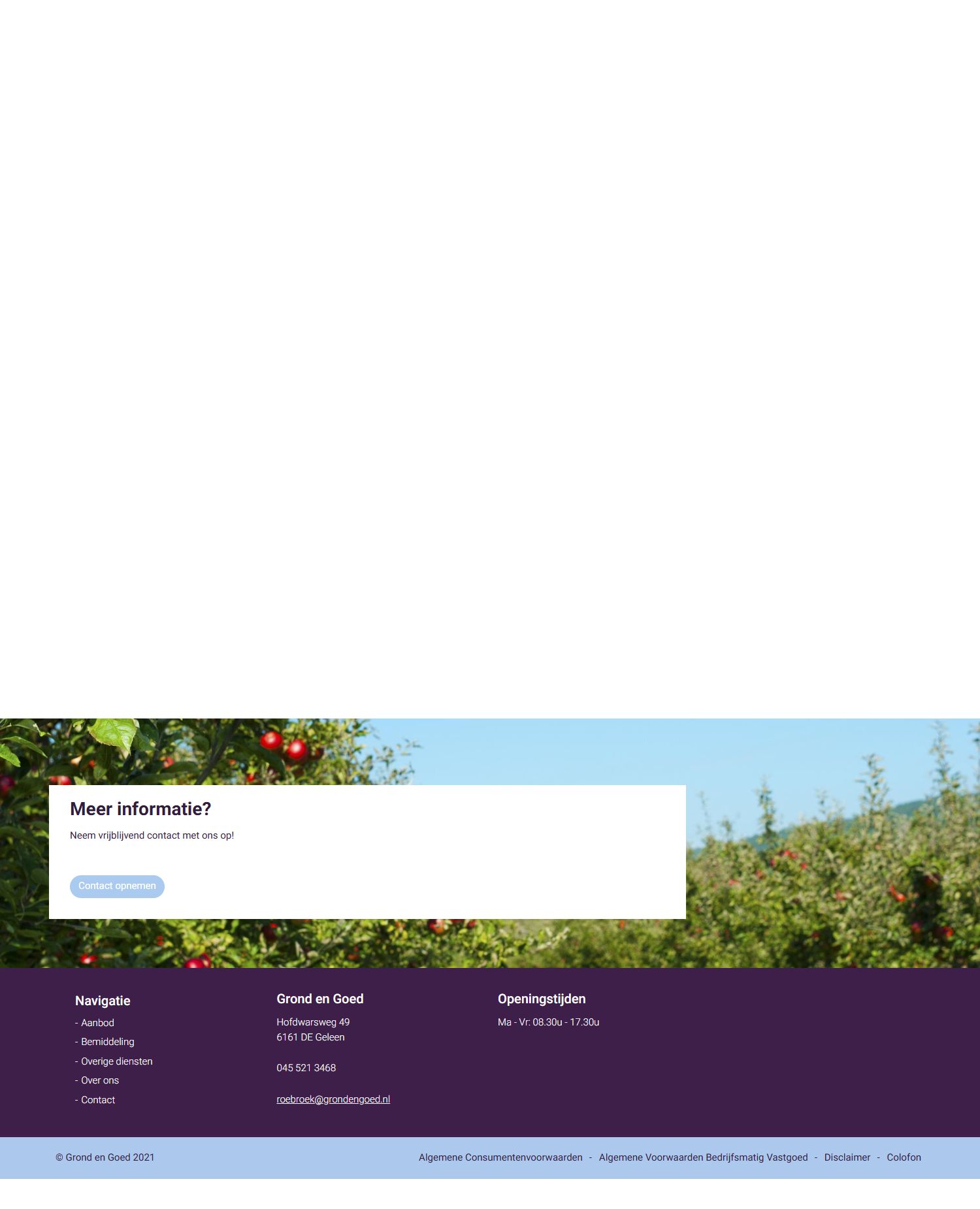 Screenshot der Website von www.grondengoed.nl