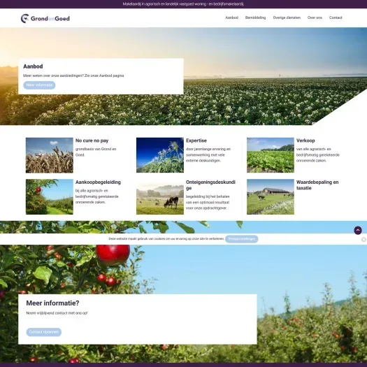 Screenshot der Website von www.grondengoed.nl