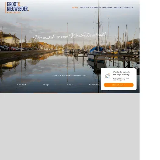 Screenshot van de website van www.grootnieuweboer.nl