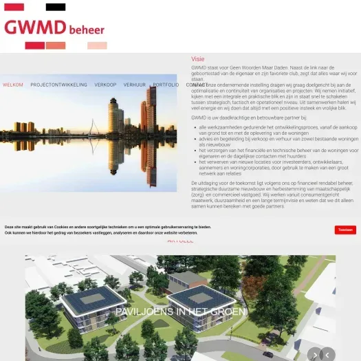 Capture d'écran du site web de www.gwmdbeheer.nl